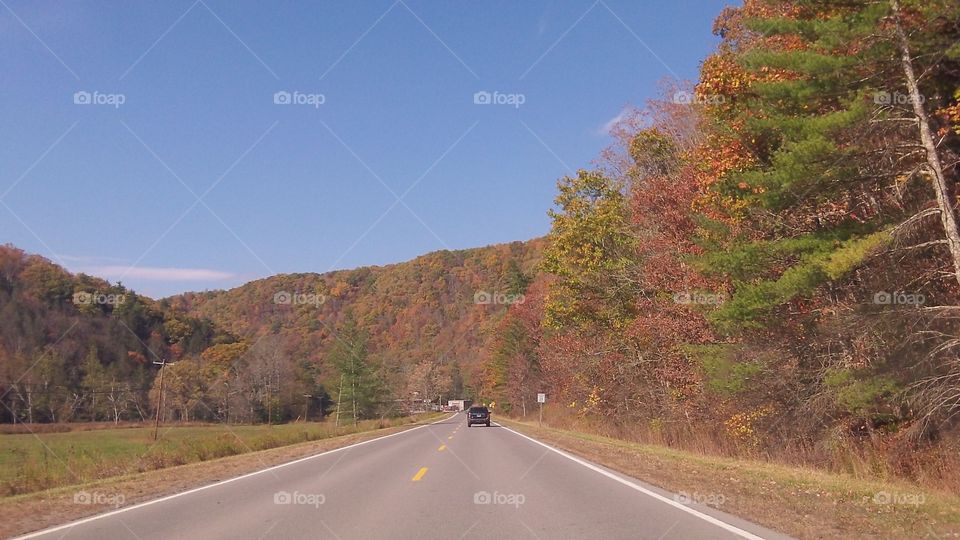 Interstate West Virginia at fall