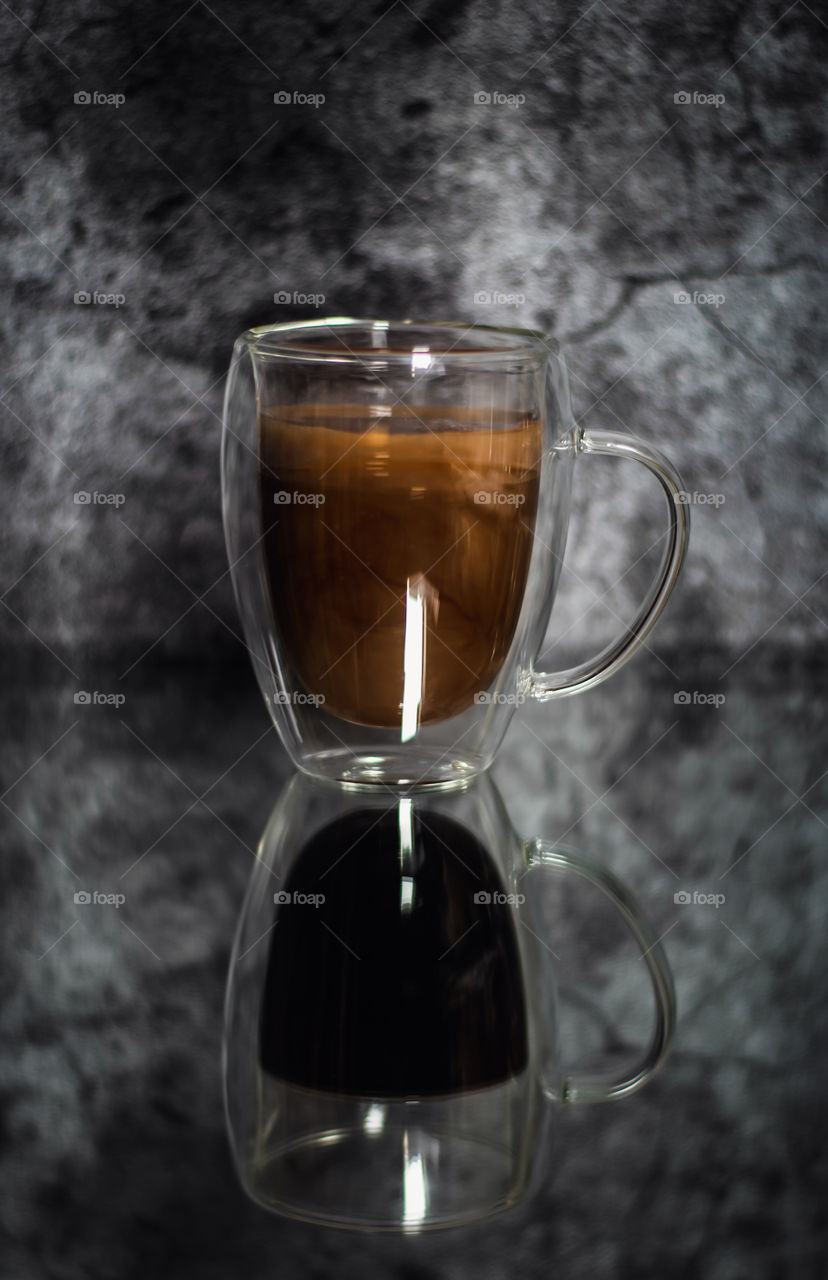 Coffee Reflection. Sometimes I love dark coffee, there are times I love coffee with milk! So I somehow wanted to tell that story in this photo. I really liked how it turned out!