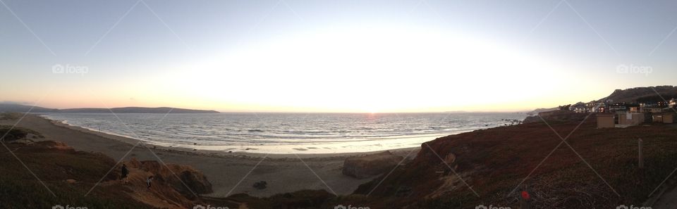 Pacific coast panoramic. nice pacific coast panoramic picture near sunset