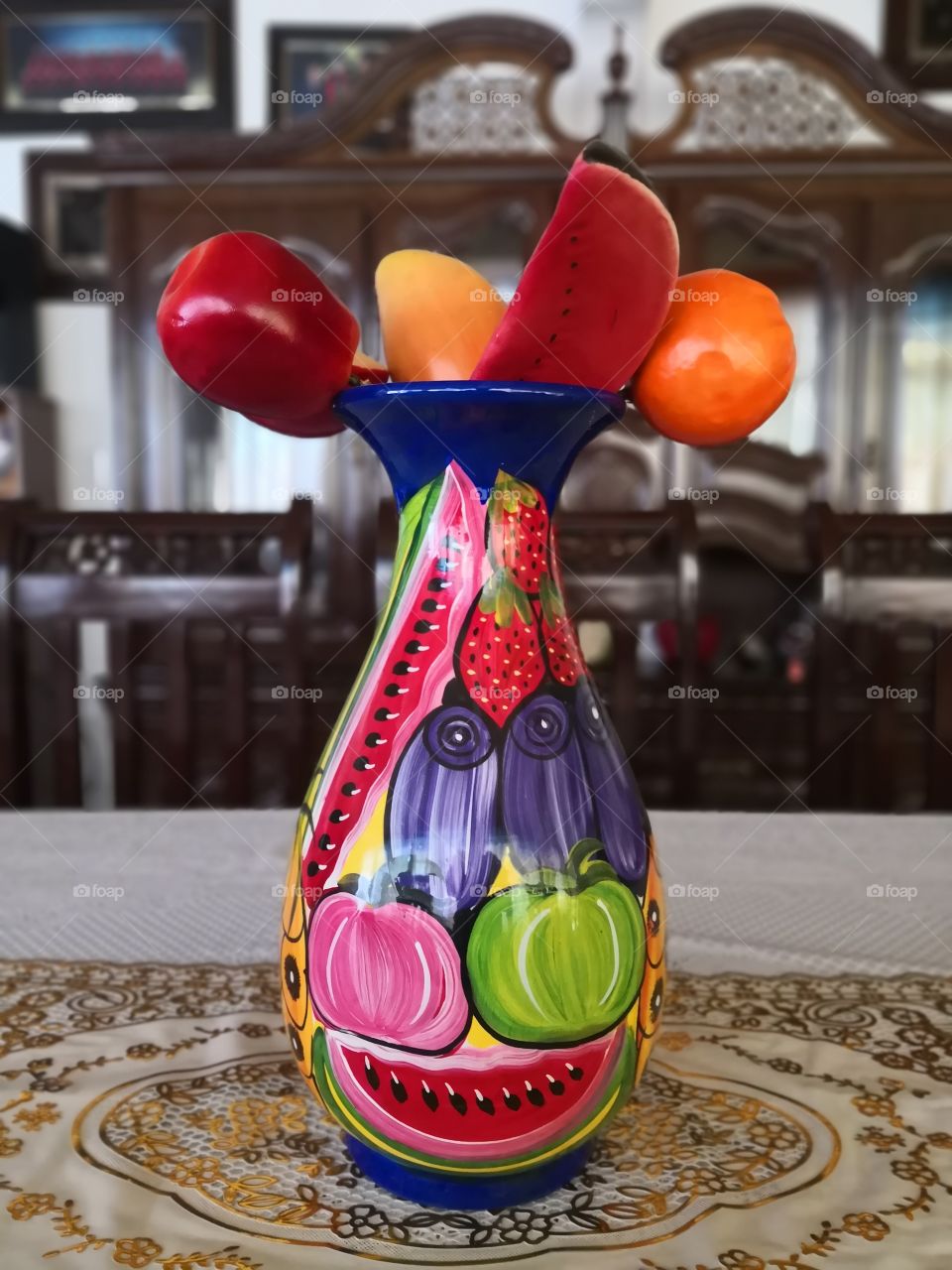 frutero hecho a mano artesanía mexicana 
handmade fruit bowl mexican handicraft