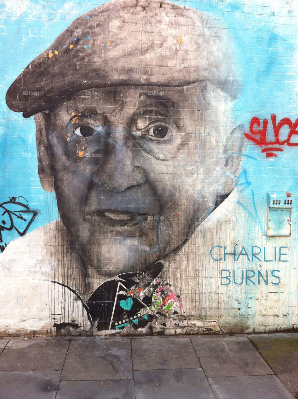 graffiti blue wall london by wearevultures