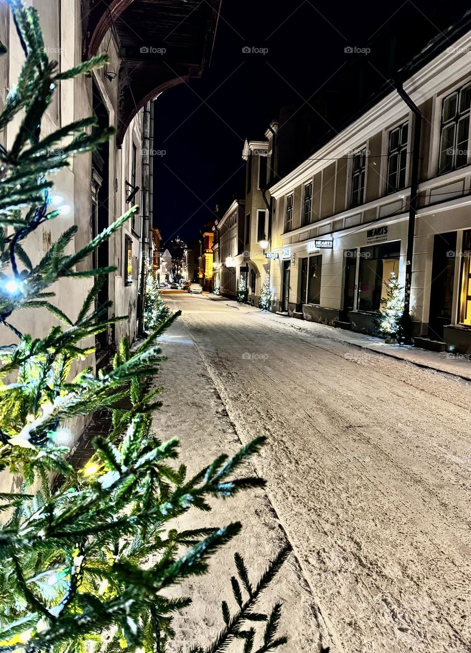 The street in Old Town, Tallinn