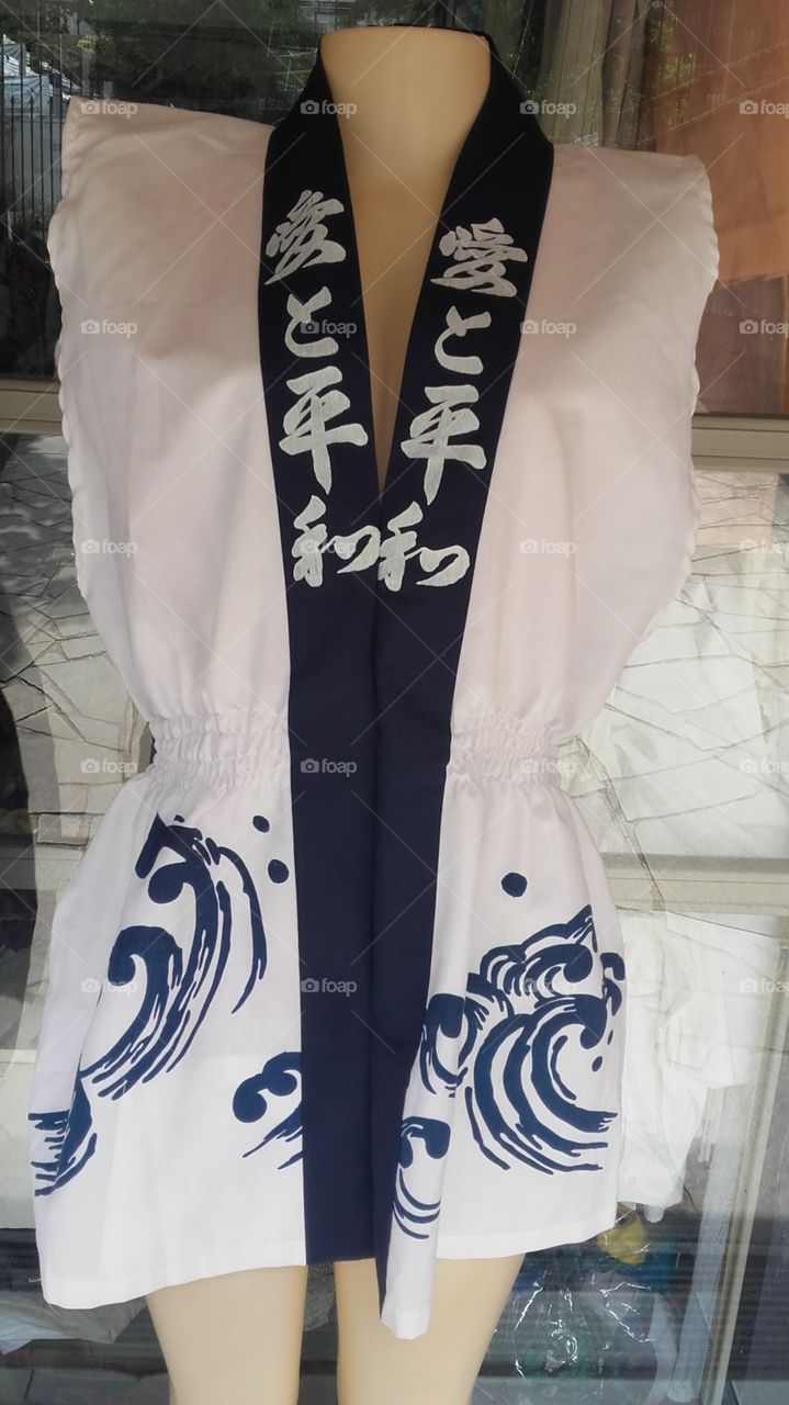 vestido com estampa japonesa.linda