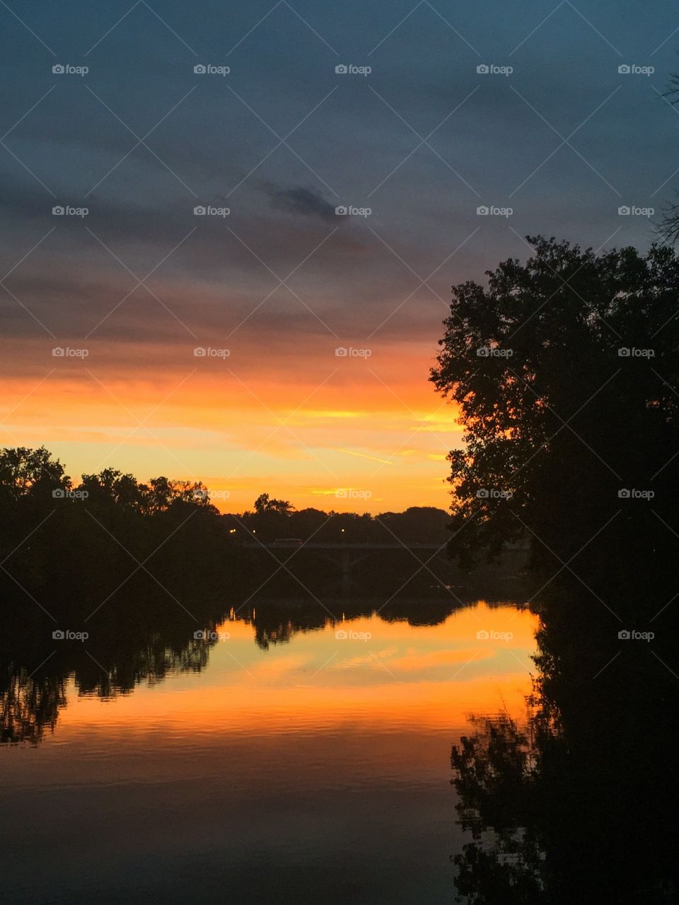 Glowing Sky and Water