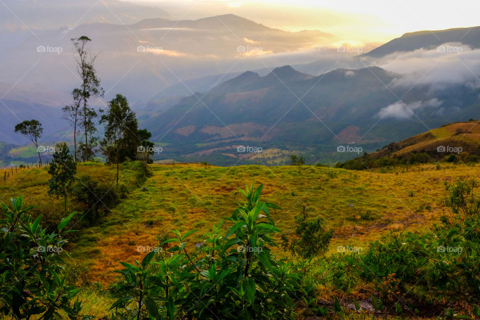 Sunset in the countryside