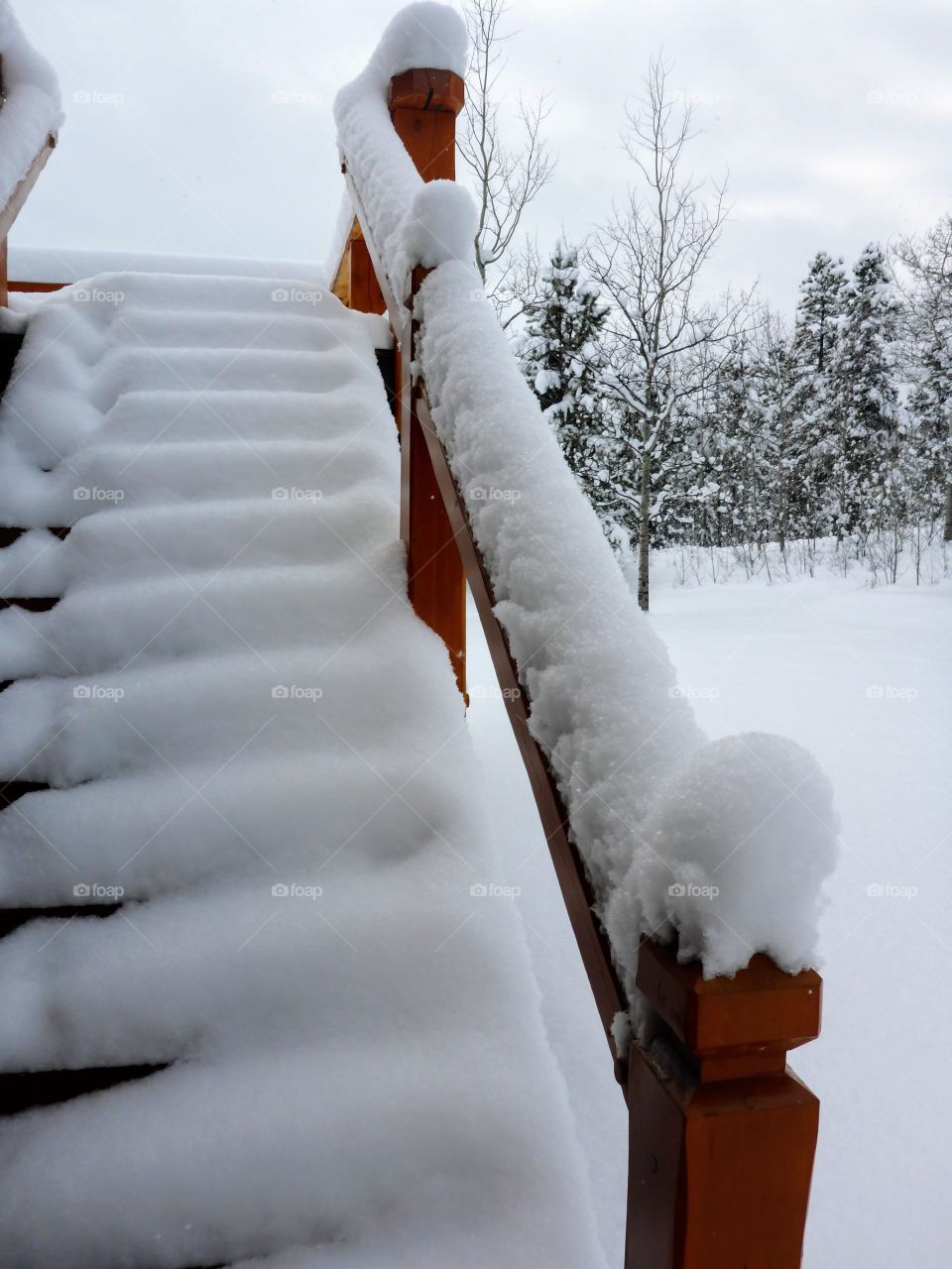 Snowy stairs