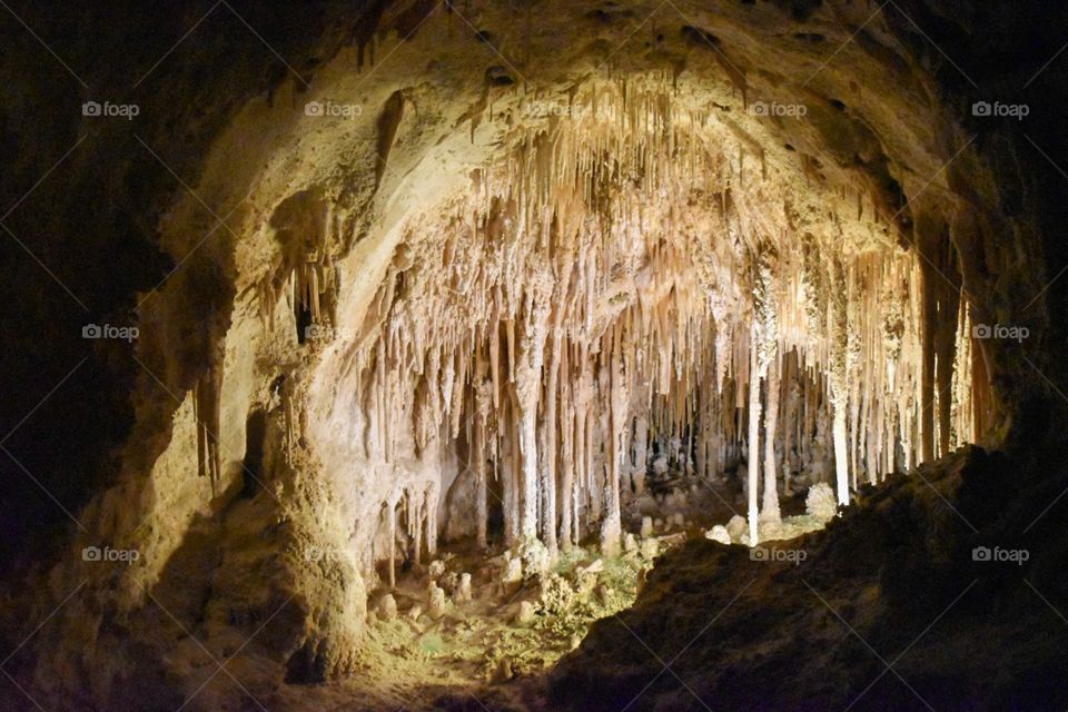 Beautiful cave formations seen in Carlsbad Caverns National Park