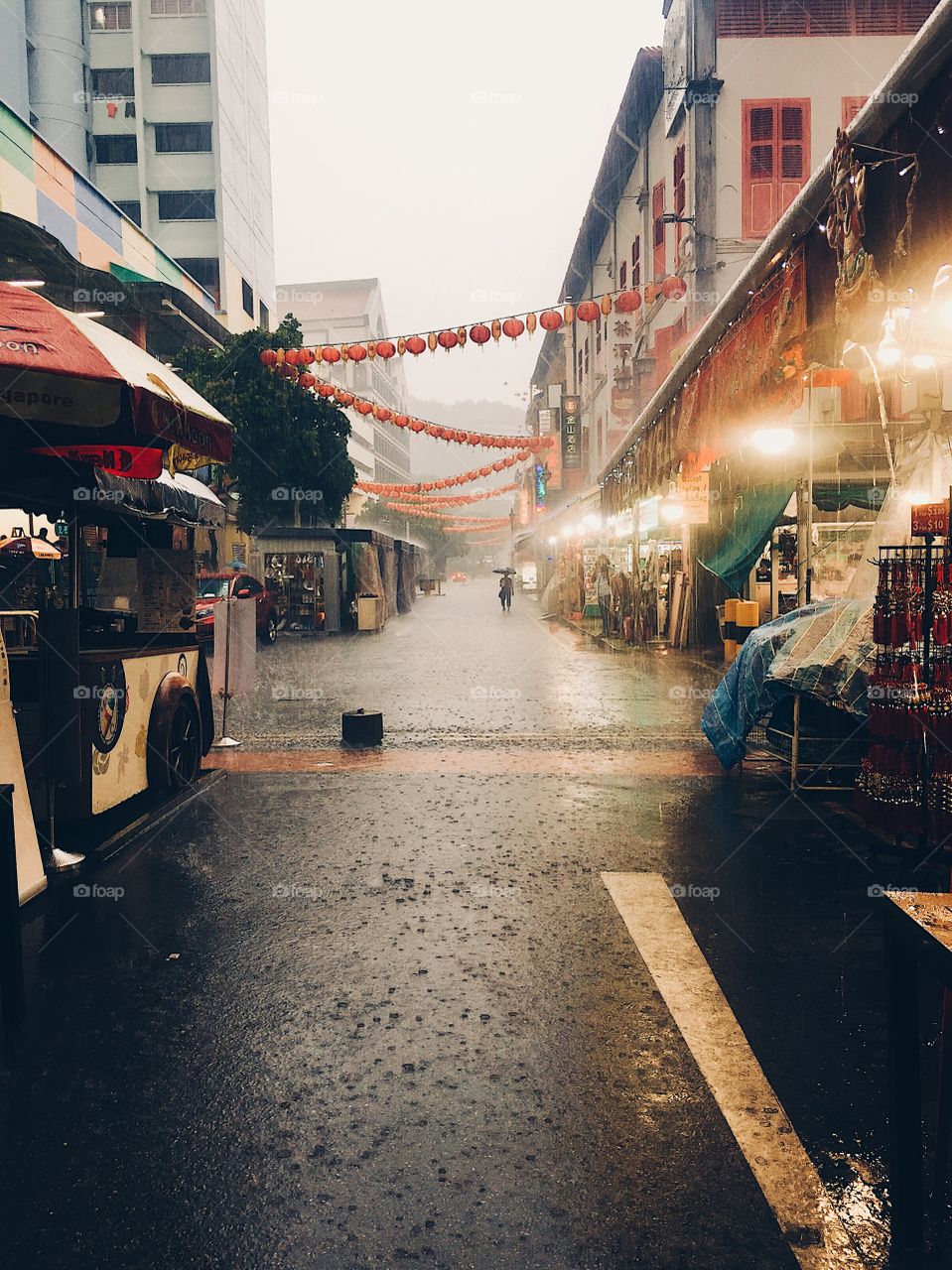 Rainy streets of Singapore 