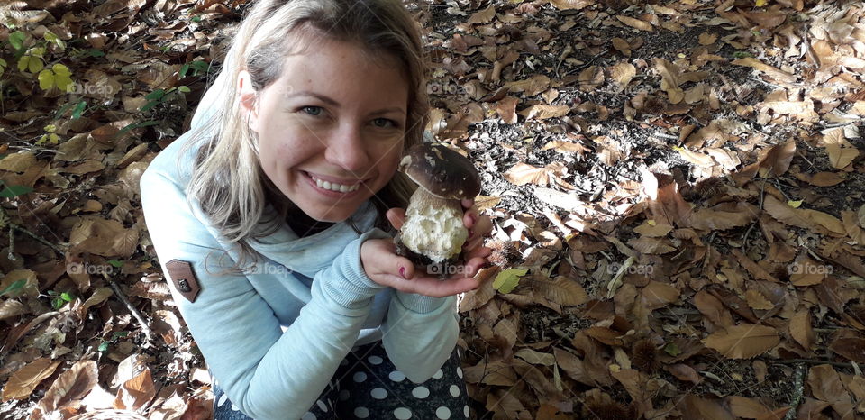 Girl with Cep, her favourite mushroom
