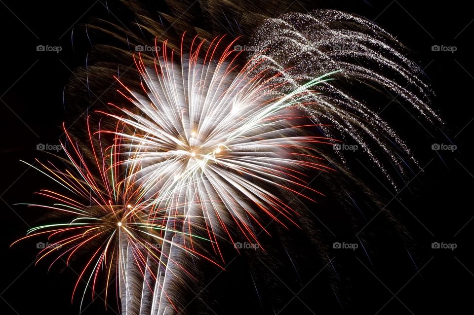 Long exposure fireworks shot on the 4th of July 