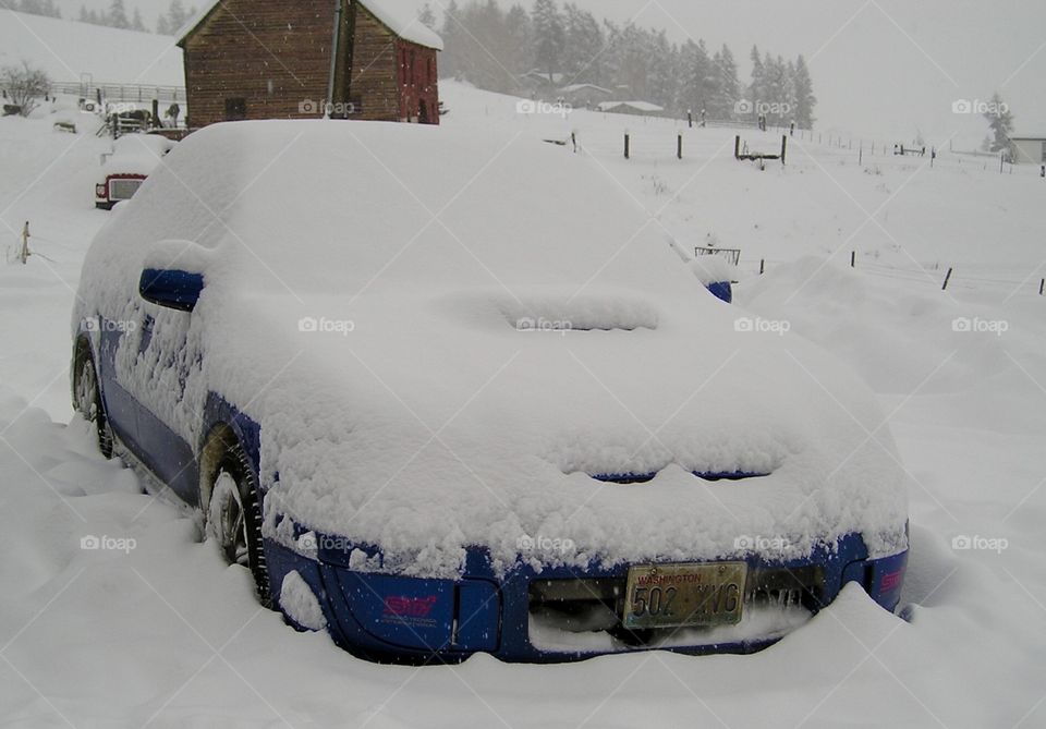Snowy Subaru