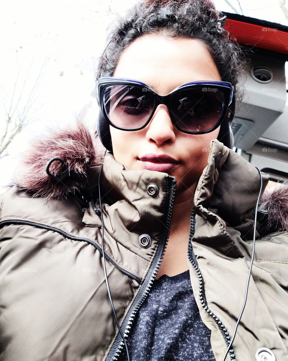 Winter wear with Sunglasses