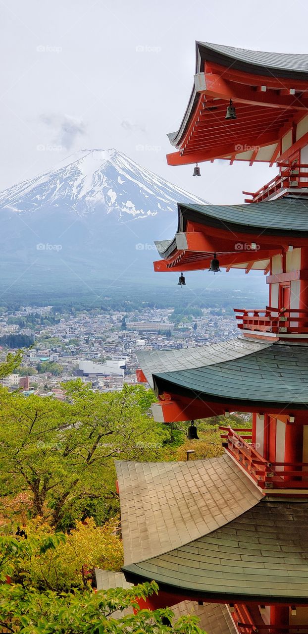 Mount Fuji temple, Japan