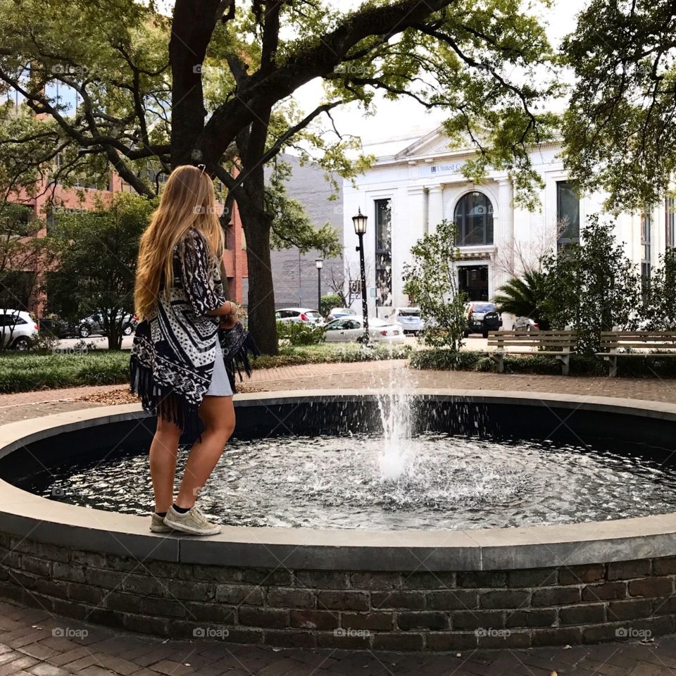 Water fountain in Savannah, Georgia 