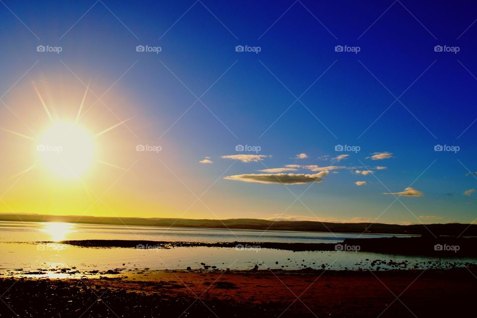 Sunset Over Lindisfarne, Northumberland