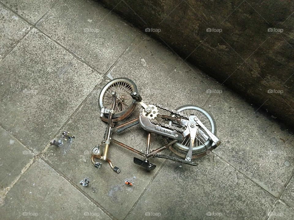 The world of Liliput, old bicycle