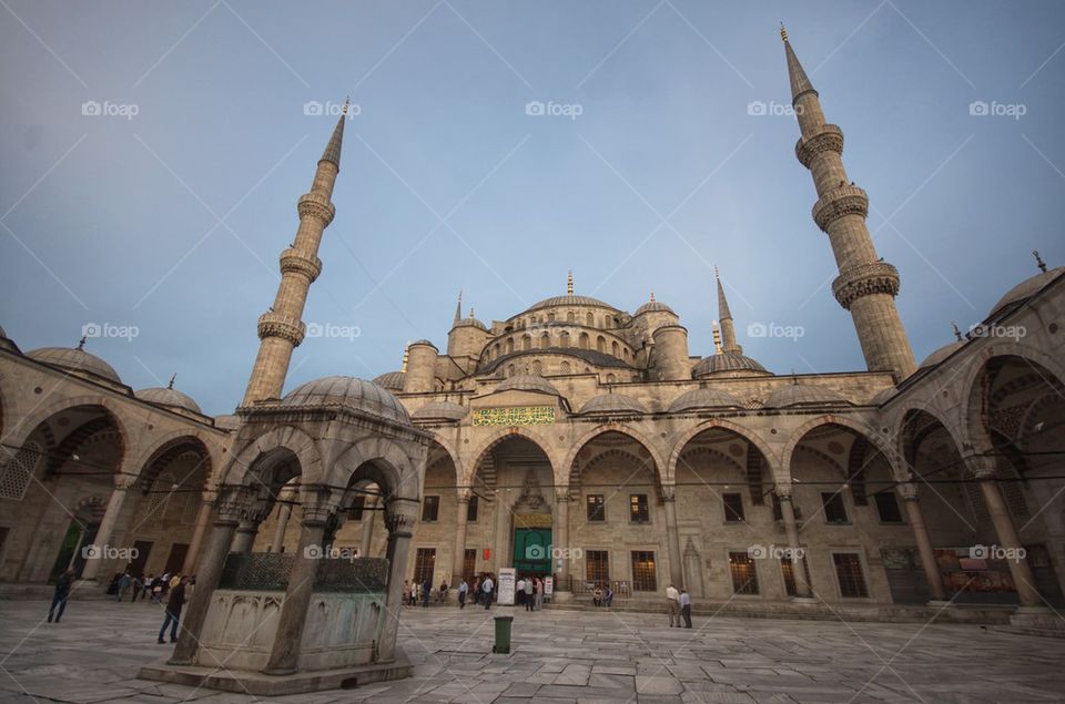 Sultanahmet Camii, Blue Mosque, interior court, Istanbul