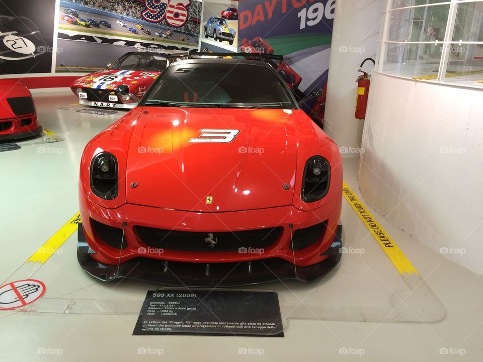 Ferrari 599XX. At the Ferrari museum in Maranello, Italy