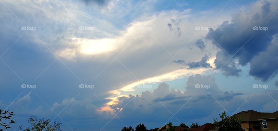 cloudy summer sunset