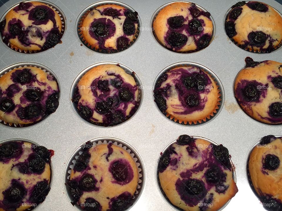 Blueberry muffins