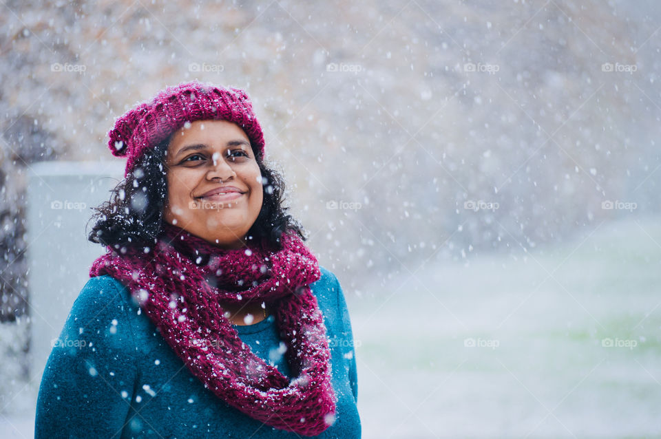 I love this Portrait of a girl and her expression when she is seeing the snow for the first time