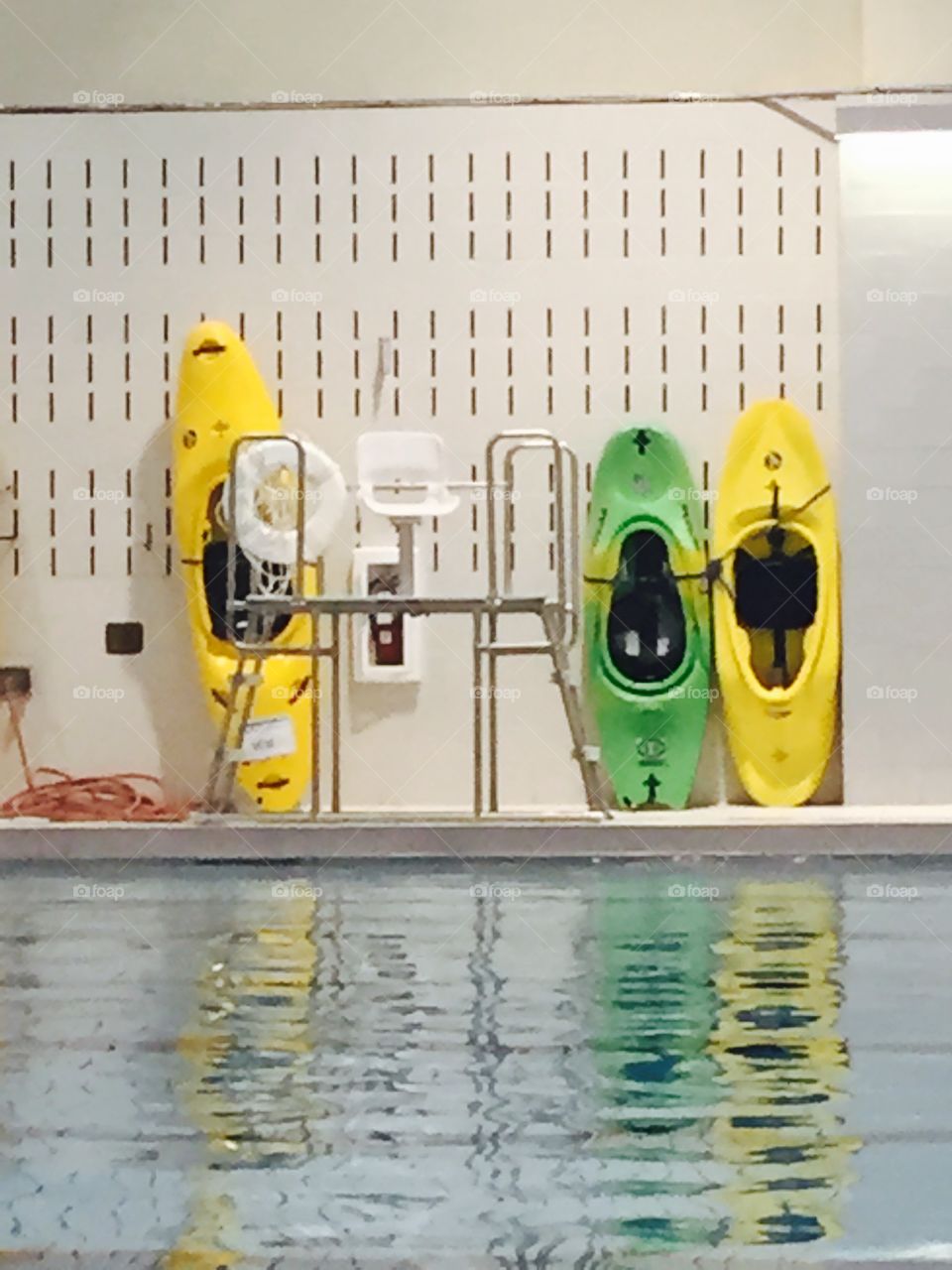 Kayak pool water building indoors