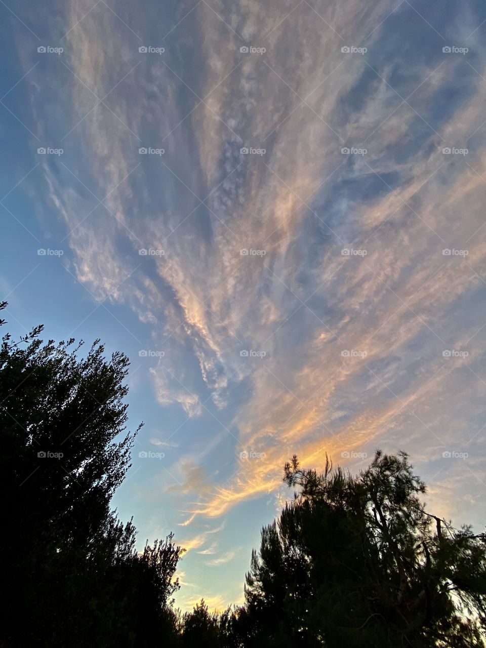 Sunset near Cowles Mountain in San Diego California 