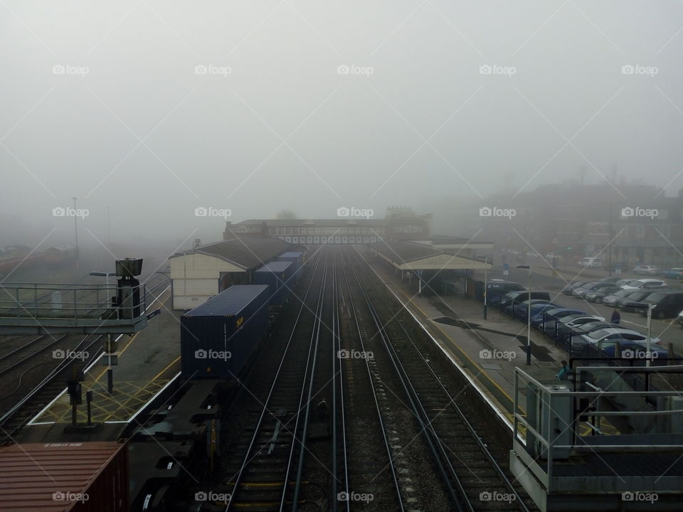 Misty Eastleigh Train Station