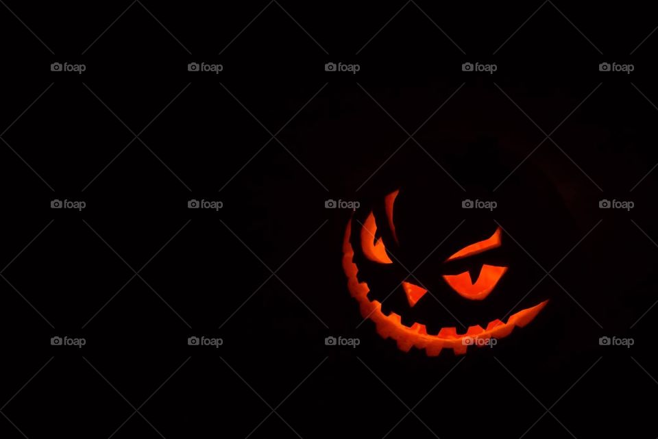 Halloween pumpkin head jack lantern 