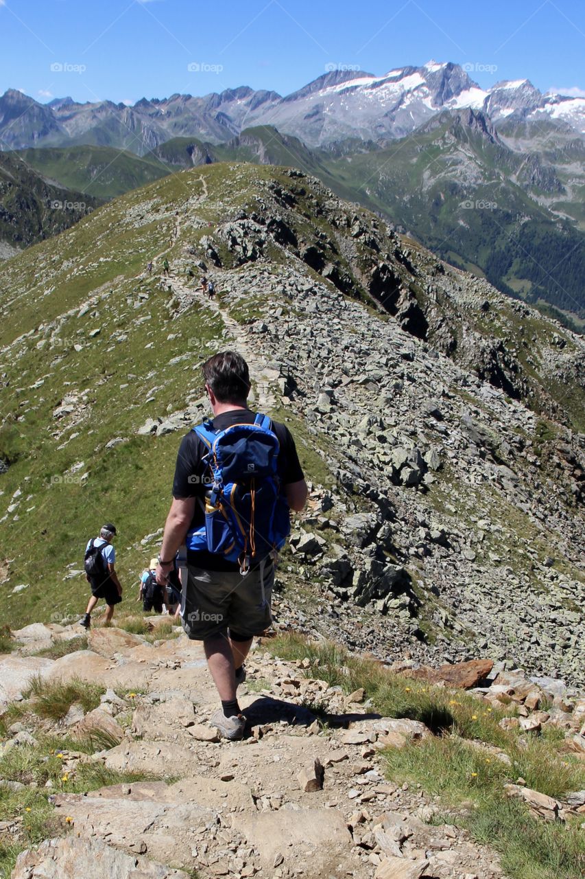Hiking in the mountains 