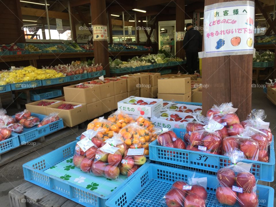 Apple market in Aomori