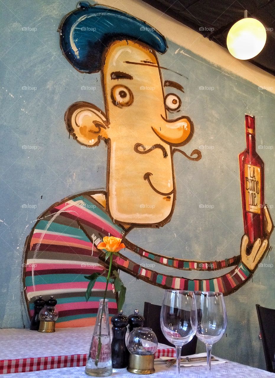 Wallpainting restaurant 
