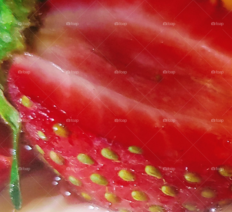 Close up of a strawberry . healthwise foods