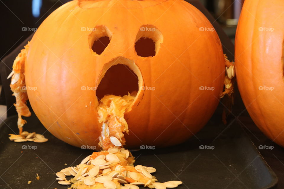 Carved pumpkins 