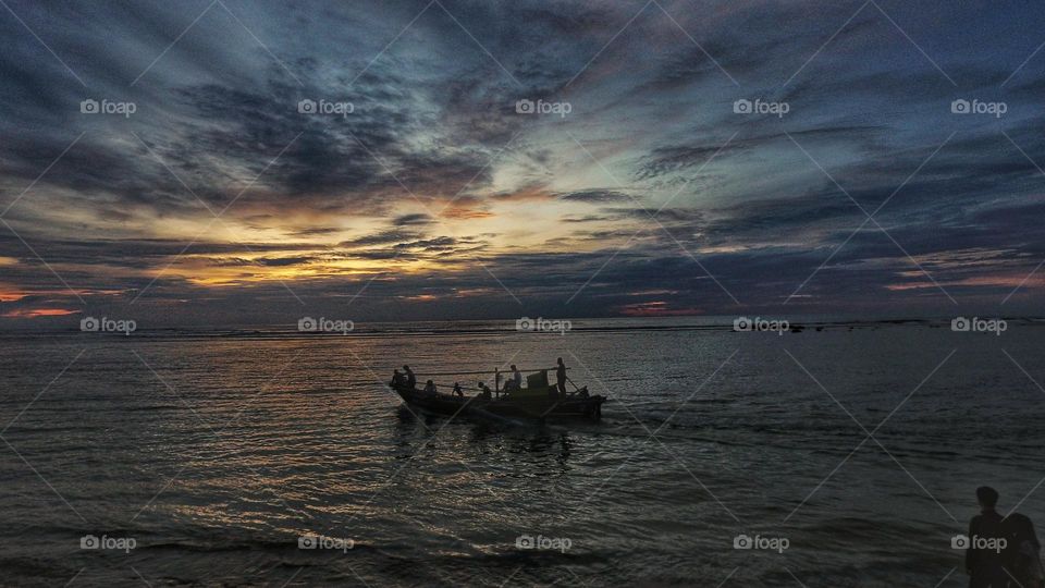 sunset in the beach