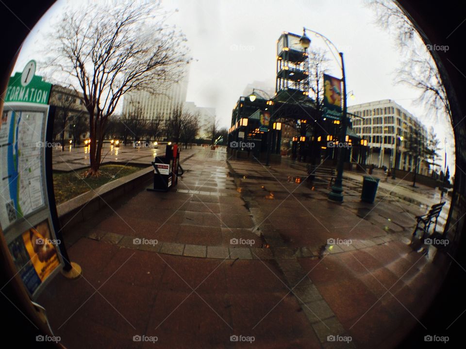 Nasty Weather. Memphis winter weather. iPhone and fisheye lens. 