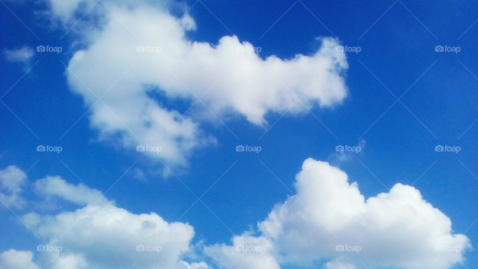 Blue gorgeous sky with puffy big interesting silhouette-shaped clouds#
weather#abstract#wallpaper#sticker#
space#science#travel#season#high