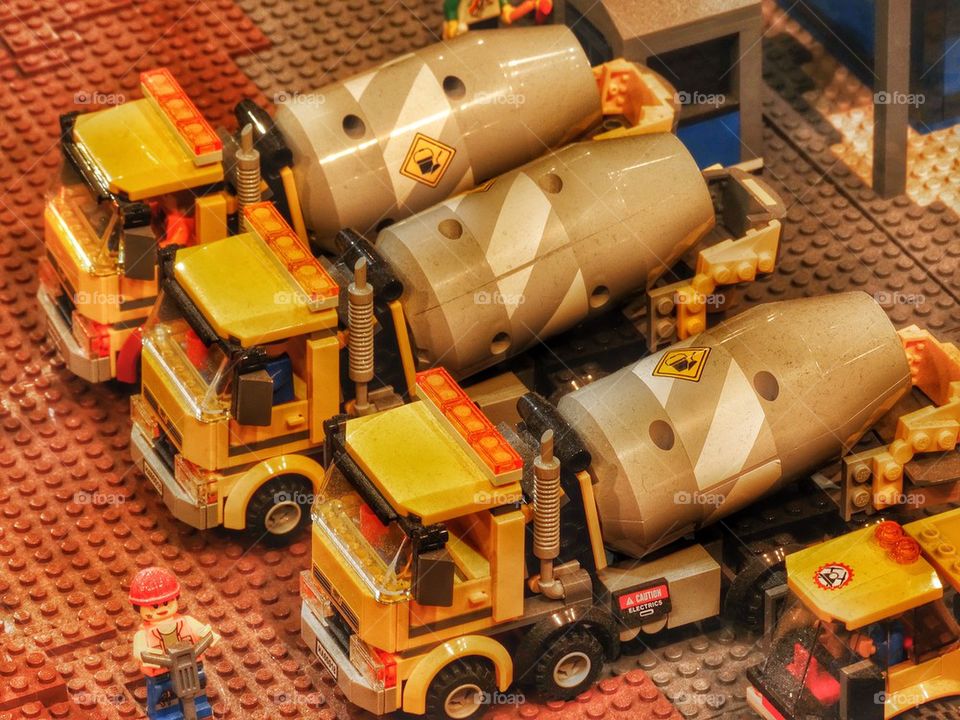 Lego Diorama. Construction Vehicles
