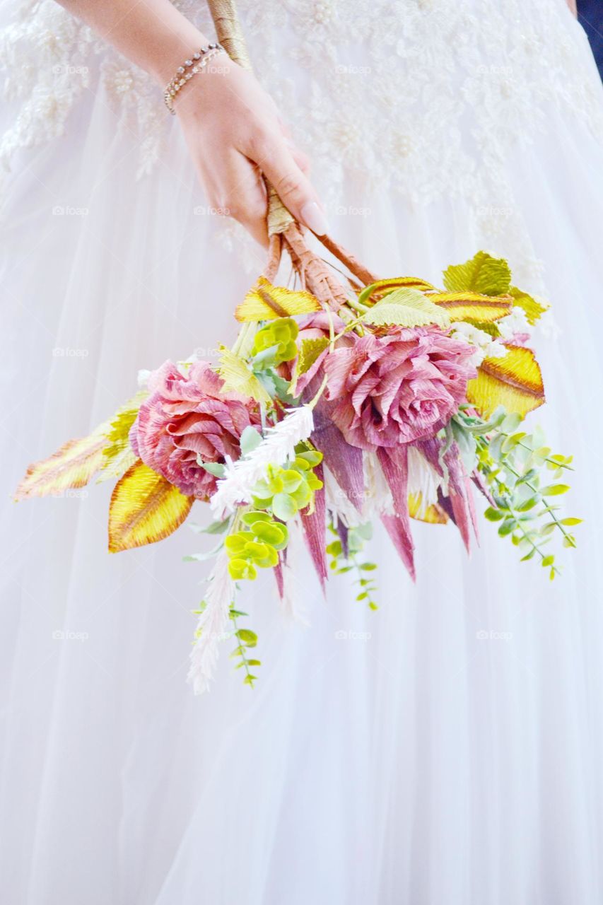 pink wedding bouquet