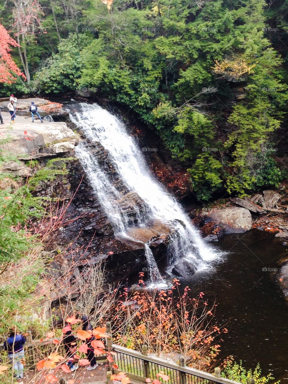 Scenic view of a waterfall