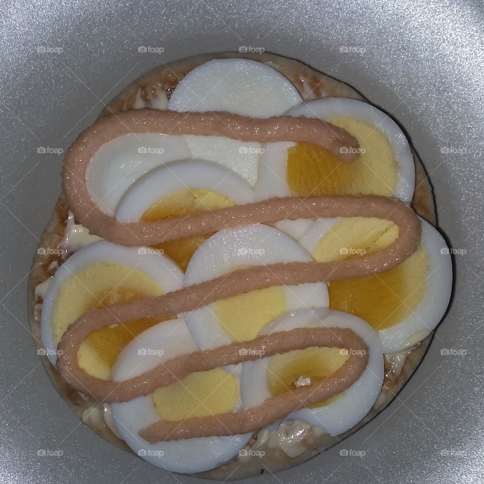 Swedish sandwich with egg with caviar!