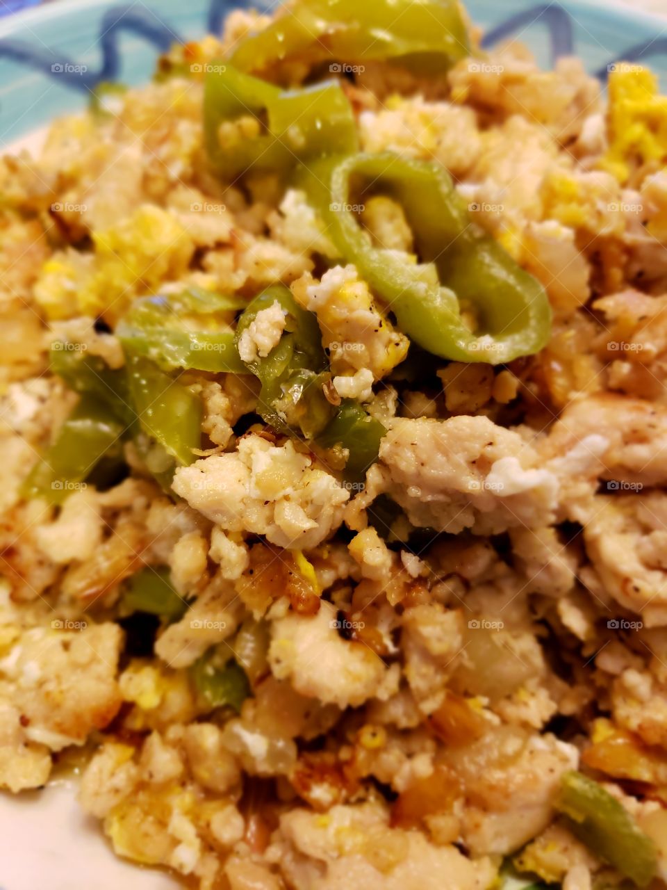 A filipino dish called Chicken Sisig. I made this dish for dinner and took a picture of it.