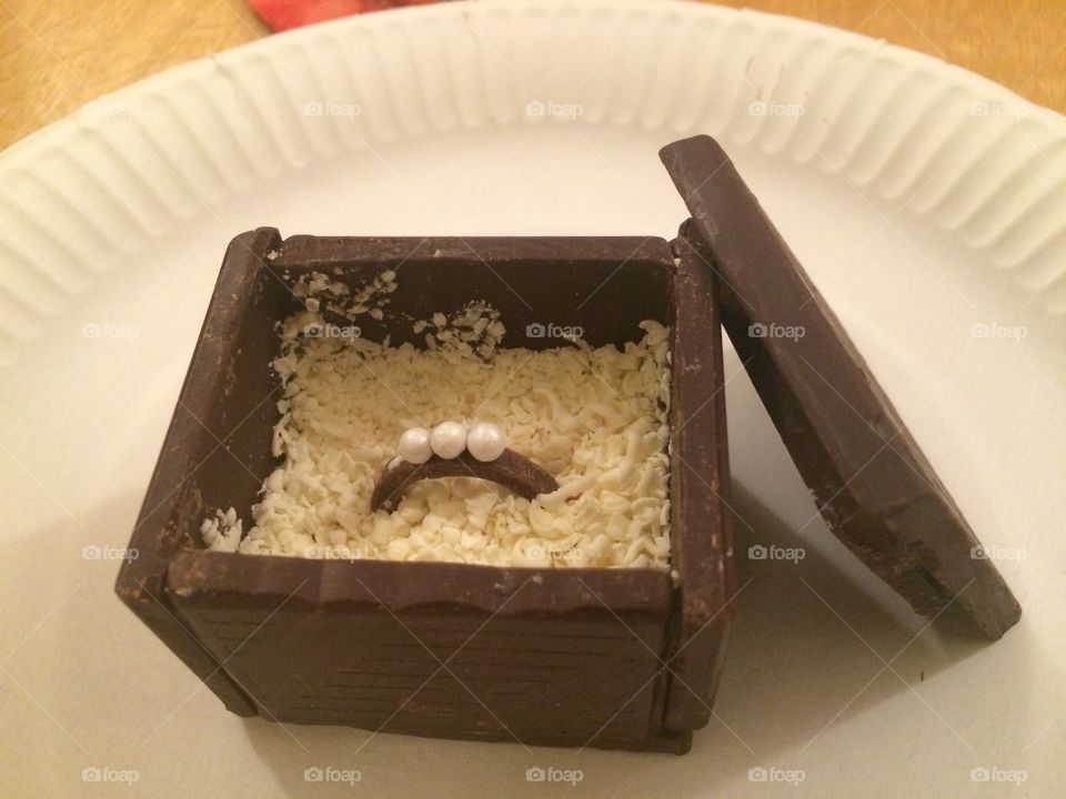 Chocolate engagement ring