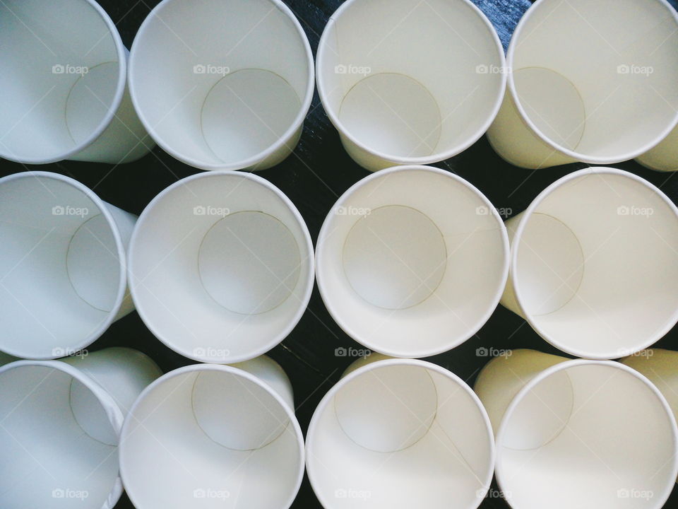 Texture of white cups