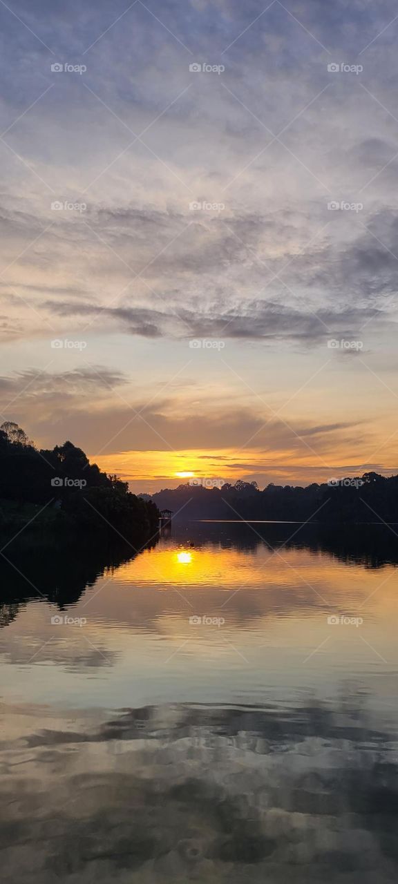 Sunset at the Singapore MacRitchie Reservoir