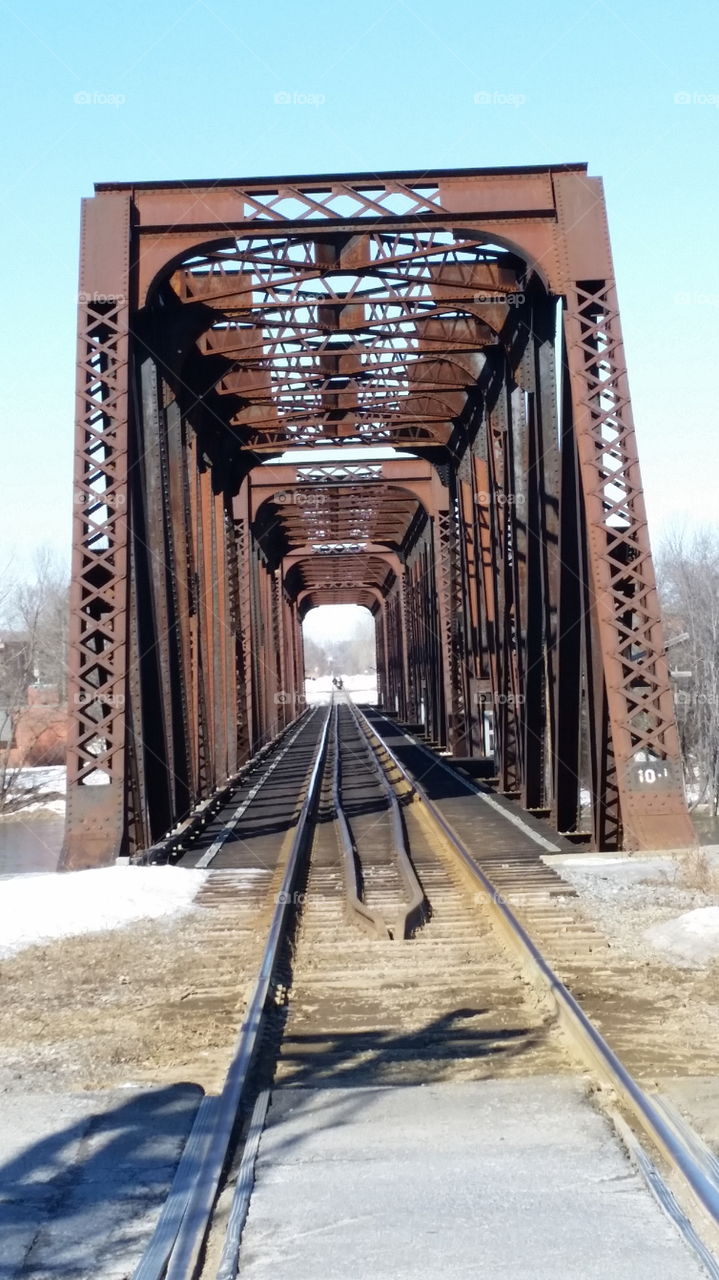 train track bridge structure