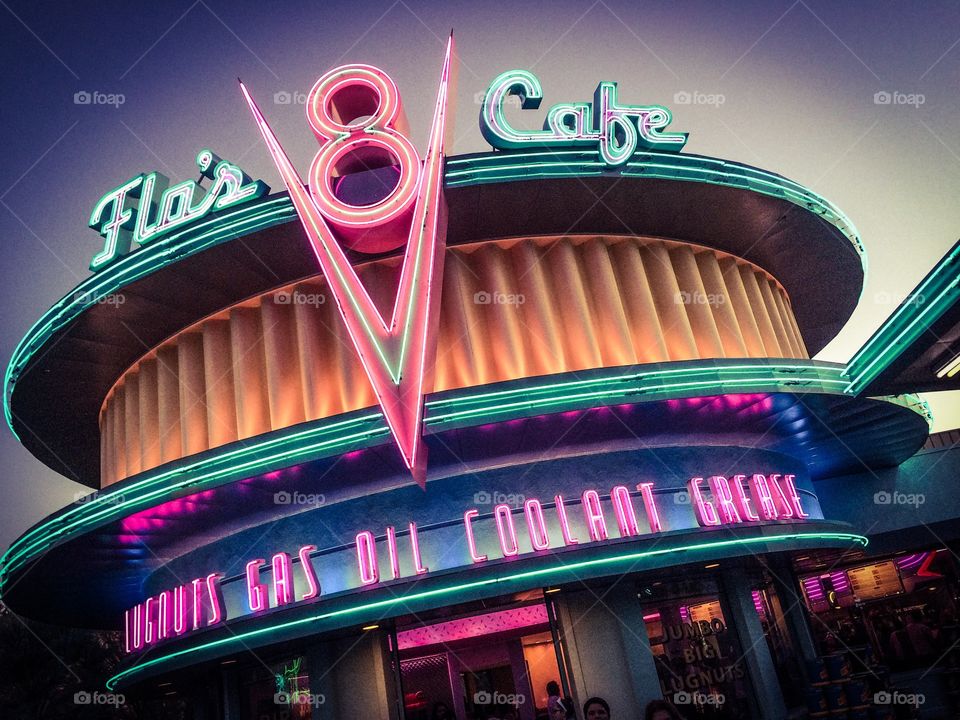 Flo's V-8 Cafe, Radiator Springs at Disney's California Adventure in Anaheim California. 