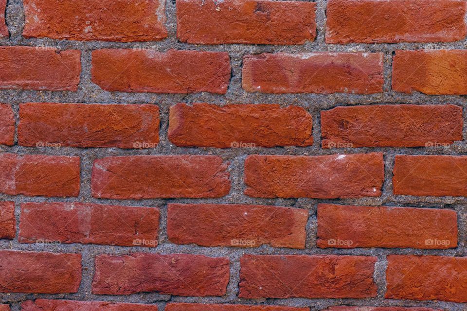 red colour bricks wall