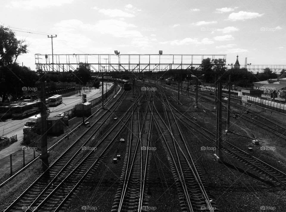 Black and white railroad