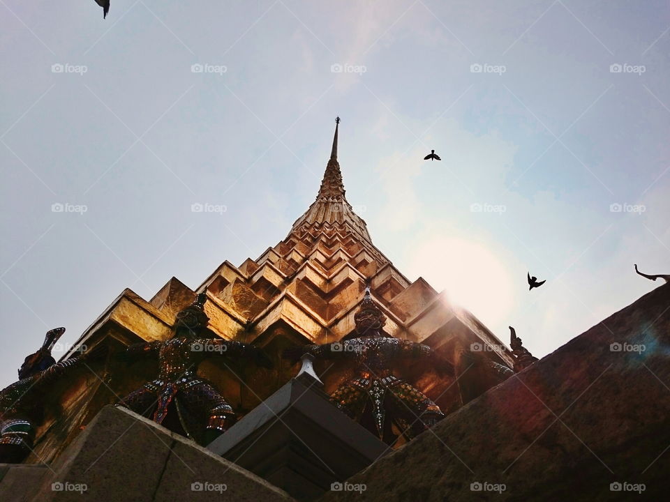 Thai stupa. Architecture in thai style "stupa".
